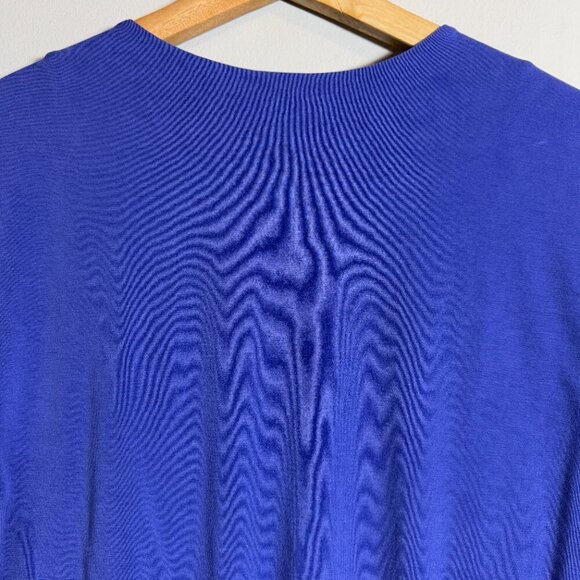 Free People Cupro Mini Dress Women's Small Blue Sleeveless V-Neck Vacation Flowy - Picture 12 of 14